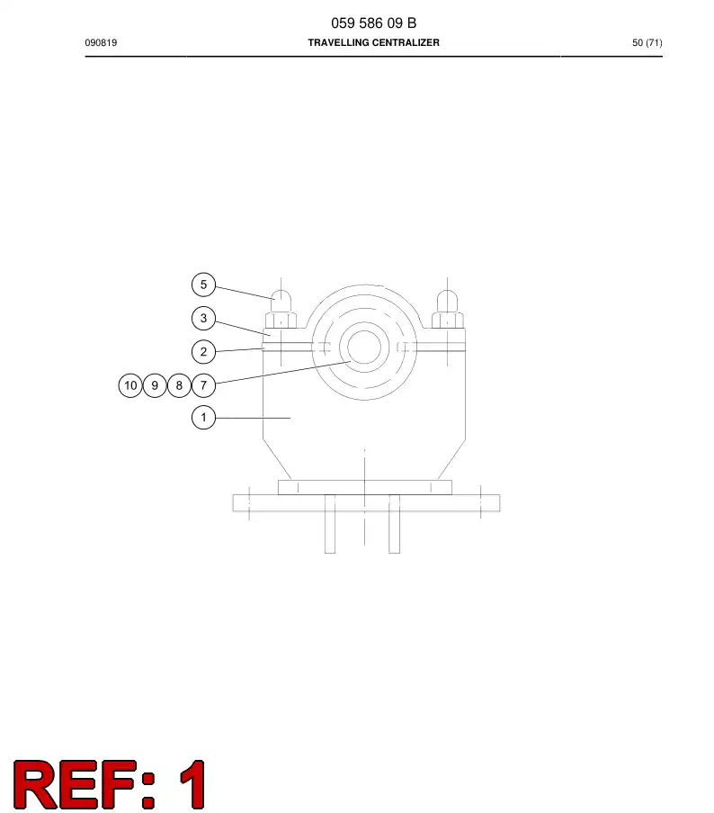17086808 170 868 08 FRAME - Sandvik Technical Drawing