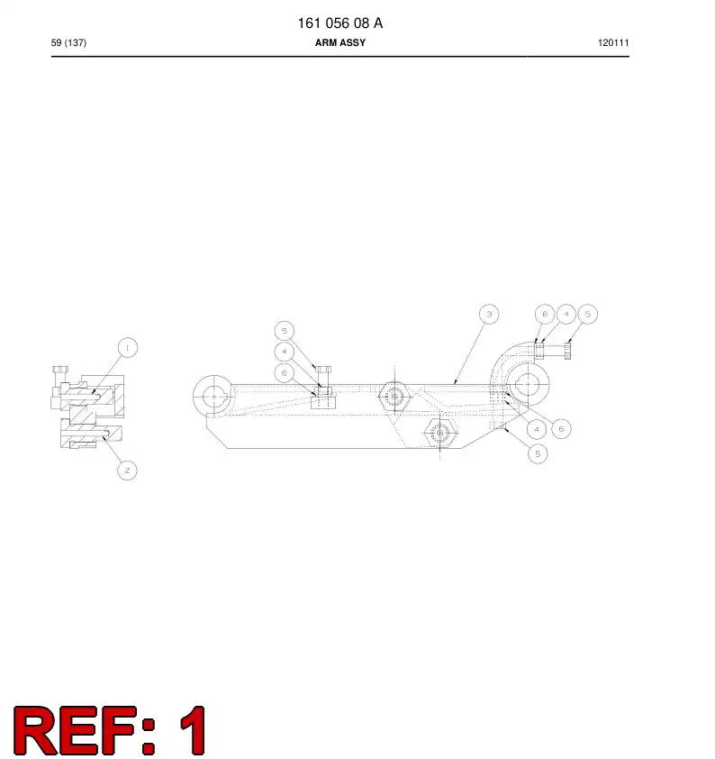 17123948 171 239 48 ARM - Sandvik Technical Drawing