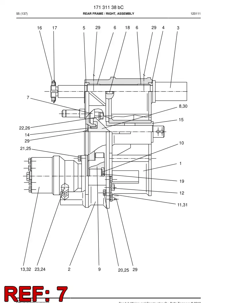 17131418 171 314 18 Dividing plate - Sandvik Technical Drawing