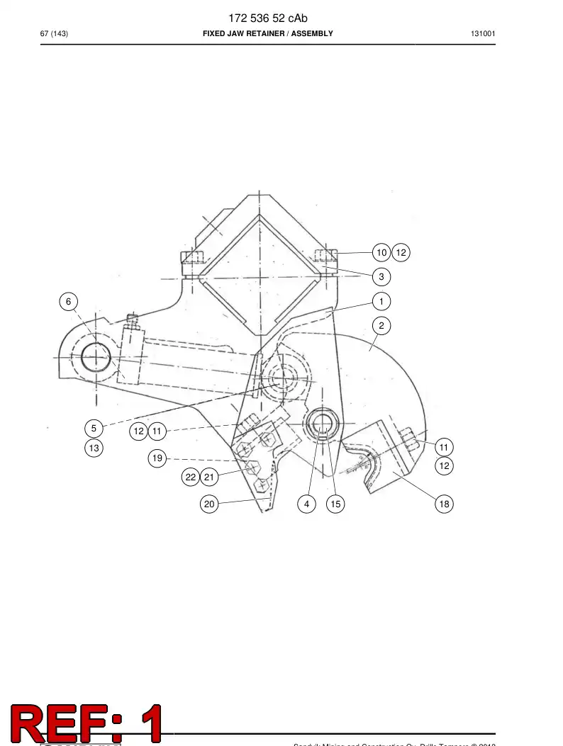 17253378a 172 533 78a ARM - Sandvik Technical Drawing