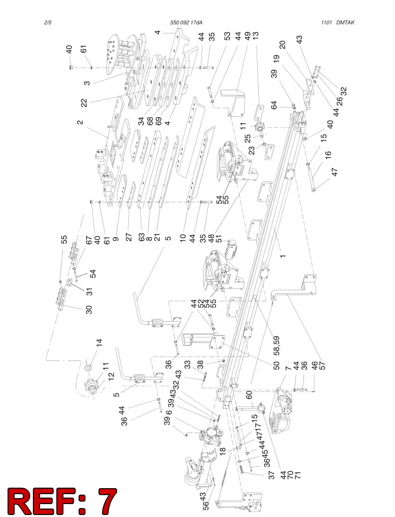 17346668 173 466 68 FEED MECHANISM ASSY - Sandvik Technical Drawing
