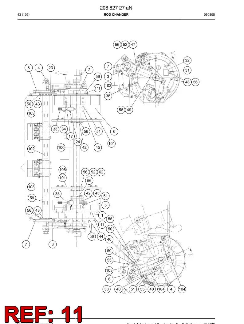 17652278 176 522 78 COVER, ROT. UNIT,12x30deg - Sandvik Technical Drawing