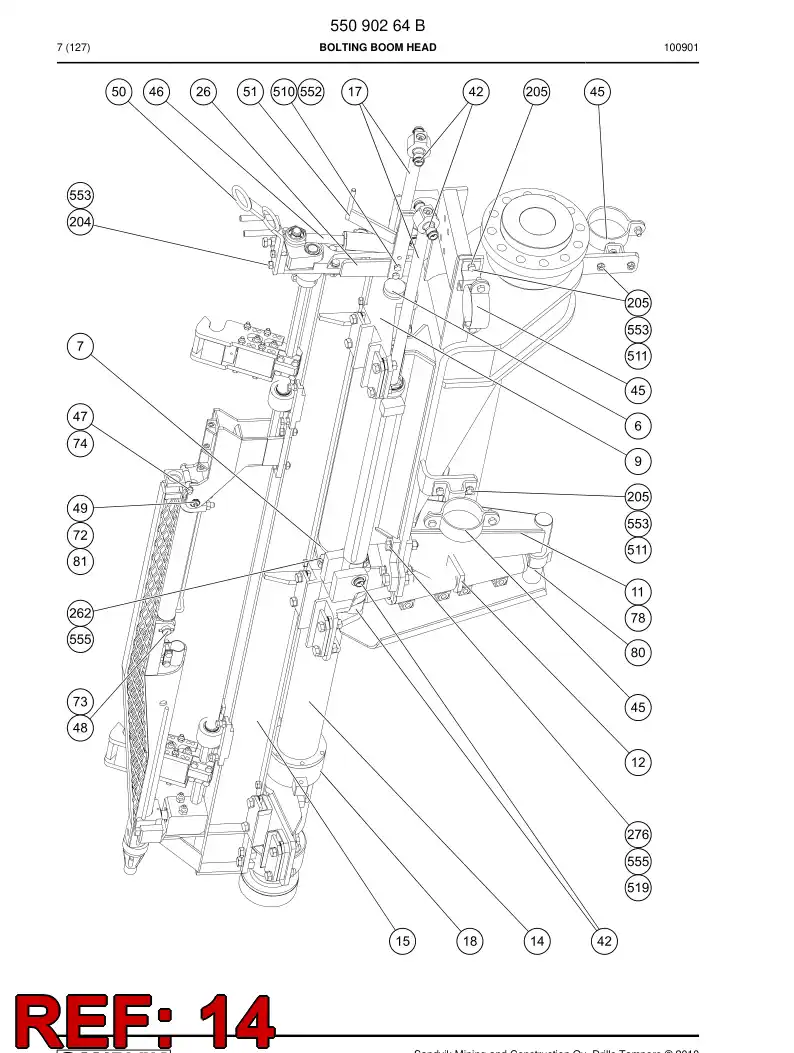 17661577 176 615 77 PIPE - Sandvik Technical Drawing