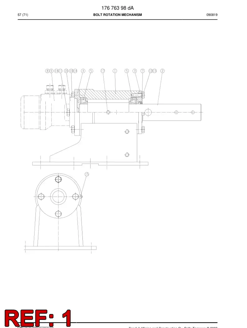 17676708 176 767 08 FRAME - Sandvik Technical Drawing