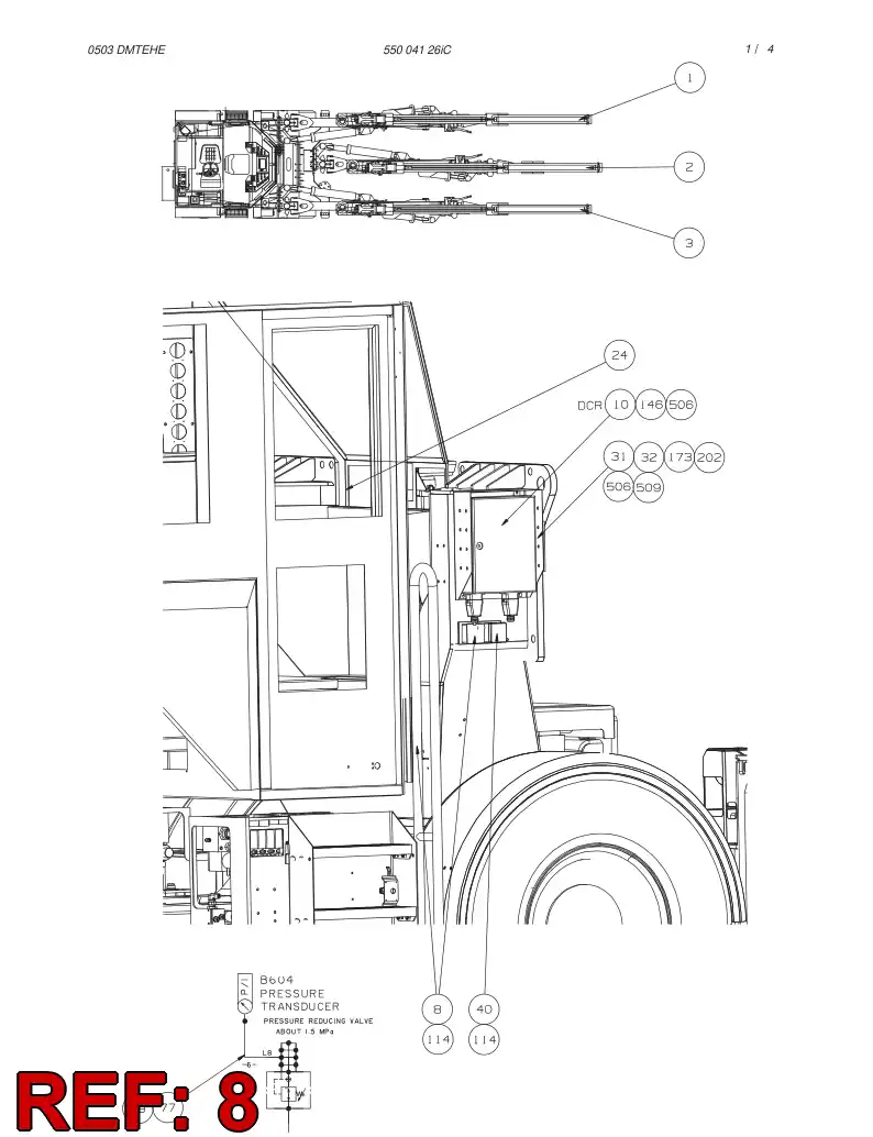 17733498 177 334 98 INCLINATION ANGLE SENSOR UNIT - Sandvik Technical Drawing