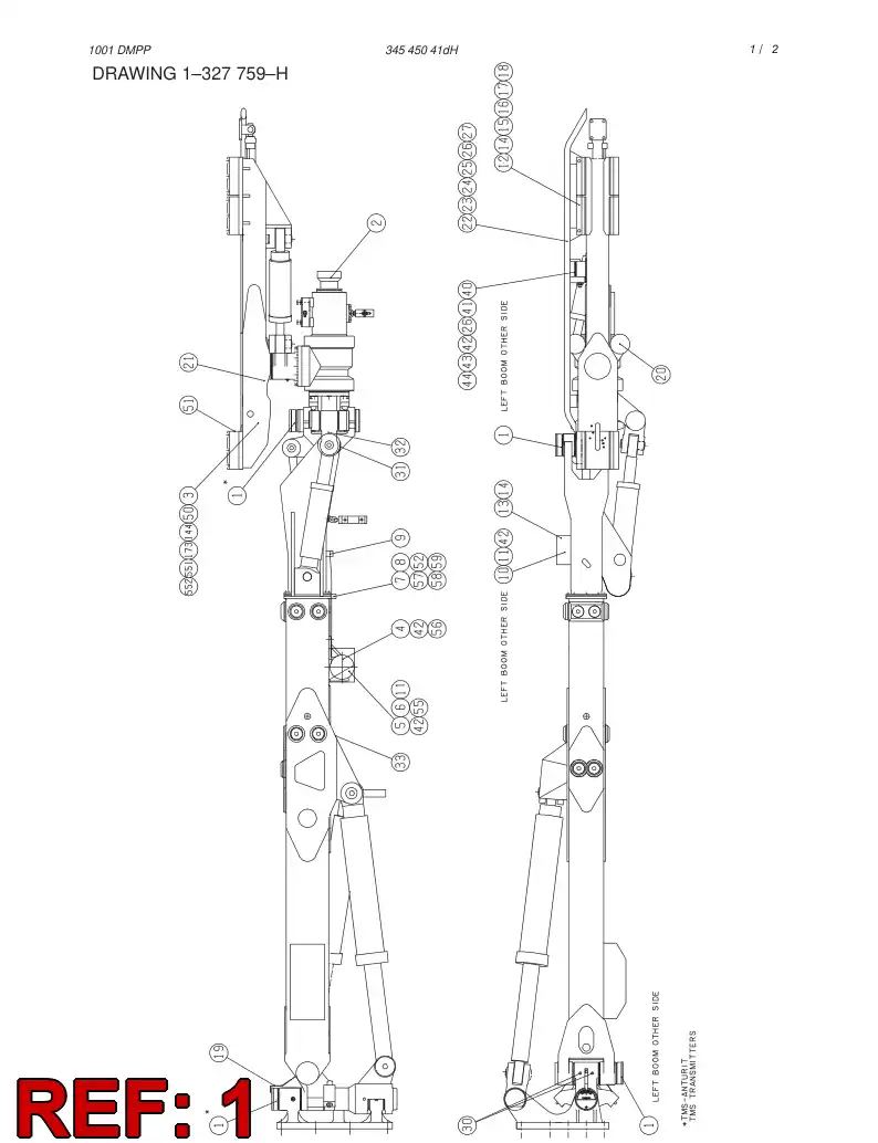 17735798 177 357 98 ANGLE SENSOR ASSY - Sandvik Technical Drawing