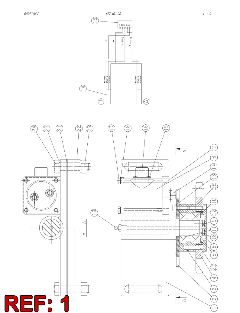 17740088 177 400 88 WELDING ASSY OF FRAME - Sandvik Technical Drawing