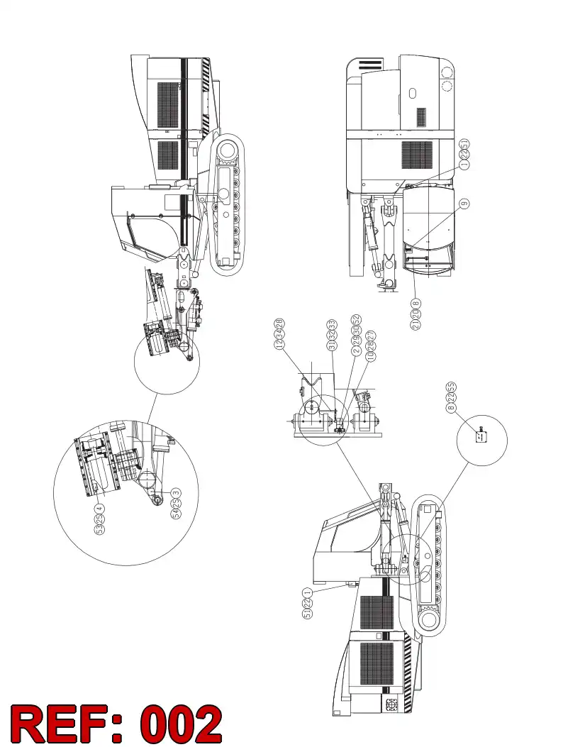 17740238 177 402 38 BOOM DIR. ANGLE IND. SENSOR - Sandvik Technical Drawing