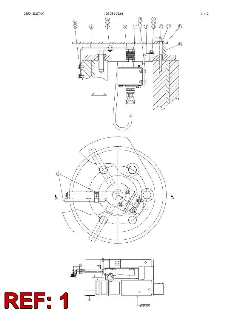 17740648 177 406 48 BOOM DIR. ANGLE IND. SENSOR - Sandvik Technical Drawing