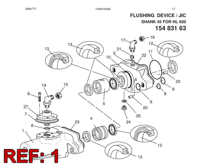 18045378 180 453 78 BODY ASSY - Sandvik Technical Drawing