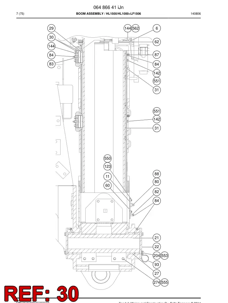 20467658a 204 676 58a Ring - Sandvik Technical Drawing