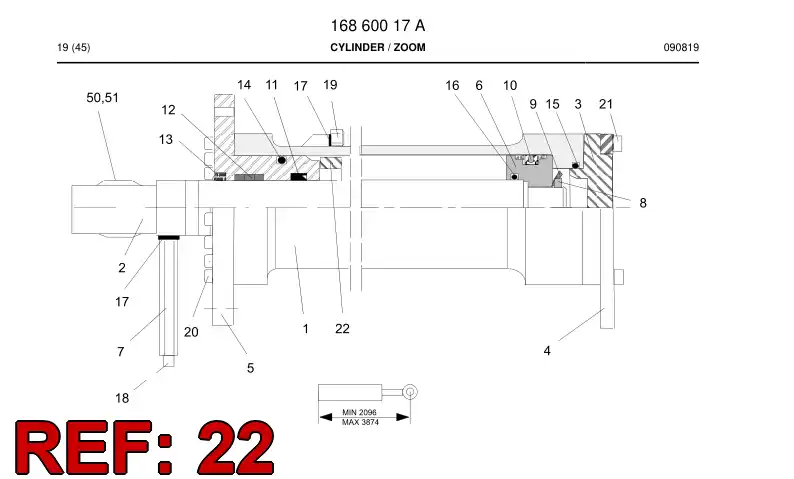 20482408 204 824 08 LIMIT BUSHING - Sandvik Technical Drawing