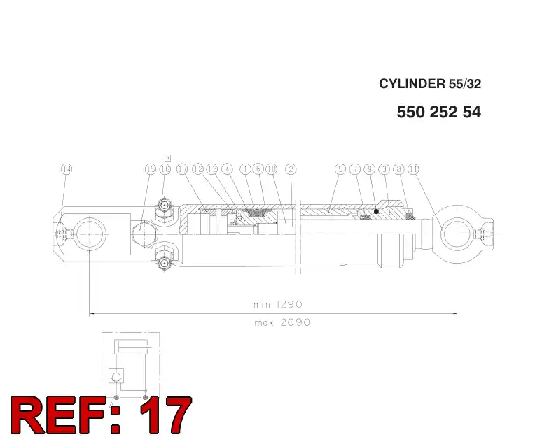 20510798 205 107 98 LIMIT BUSHING - Sandvik Technical Drawing
