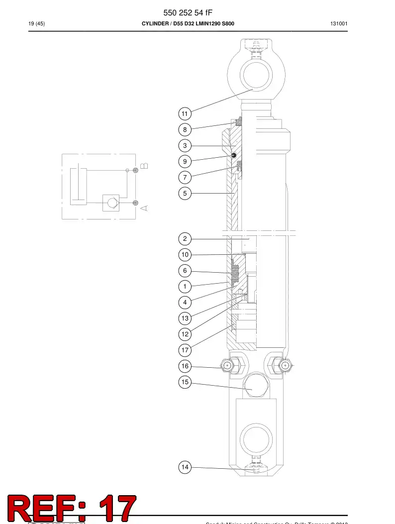 20510798a 205 107 98a LIMIT BUSHING - Sandvik Technical Drawing