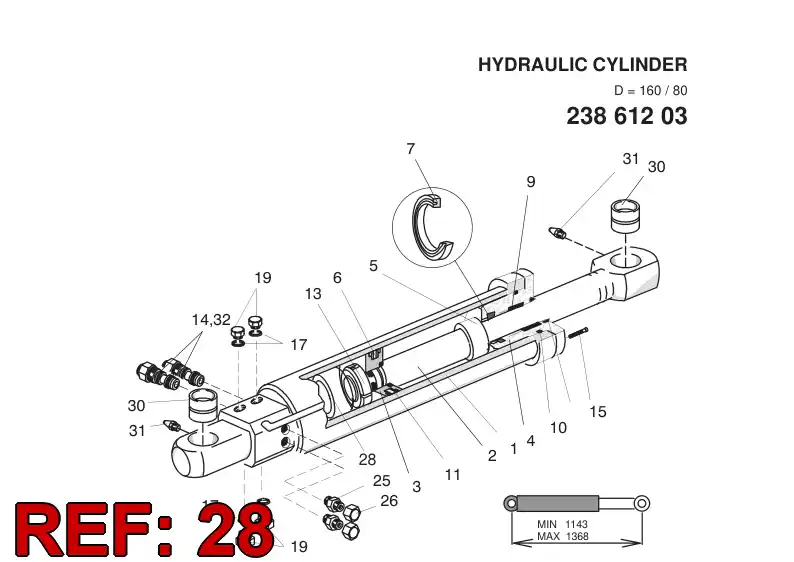 20514607 205 146 07 LIMIT BUSHING - Sandvik Technical Drawing