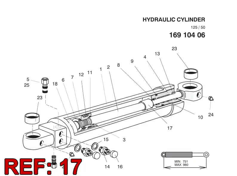20534802 205 348 02 BUSHING - Sandvik Technical Drawing