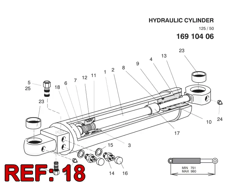 20535006 205 350 06 Limit bushing - Sandvik Technical Drawing