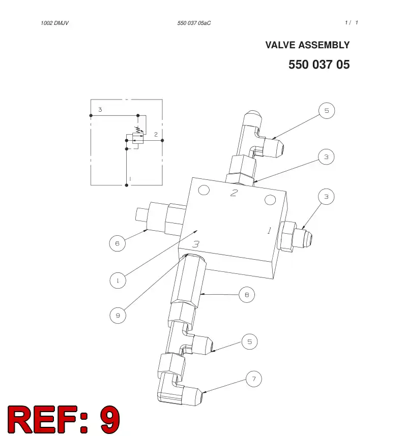 20616198 206 161 98 ADAPTER R1/4'' - 9/16 UNF - Sandvik Technical Drawing
