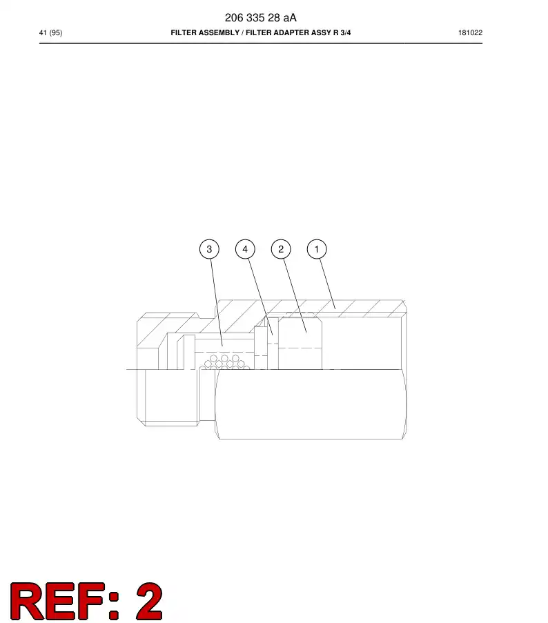 20633408 206 334 08 FASTENING NUT R 3/4'' - Sandvik Technical Drawing