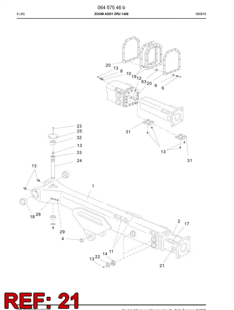 20638448 206 384 48 PLUG - Sandvik Technical Drawing