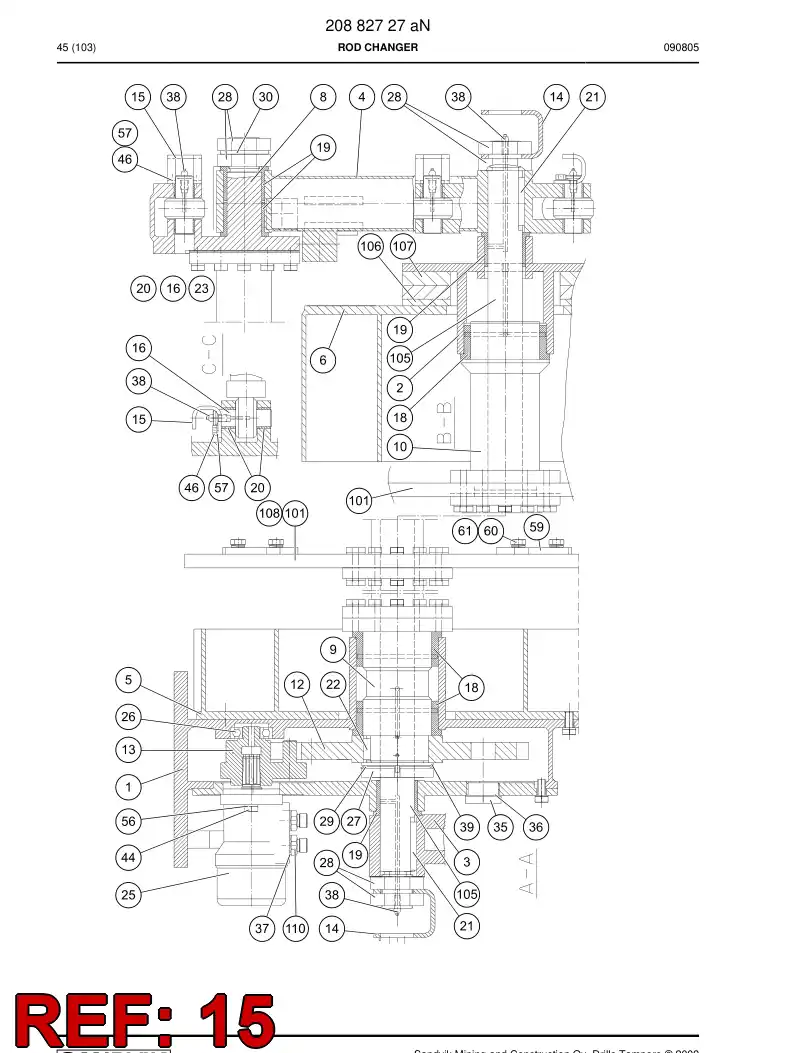 20664108 206 641 08 BOLT - Sandvik Technical Drawing
