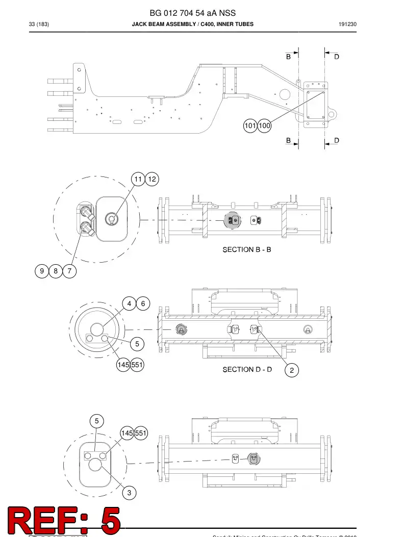20665408 206 654 08 BOLT, FOR D25 PIN - Sandvik Technical Drawing