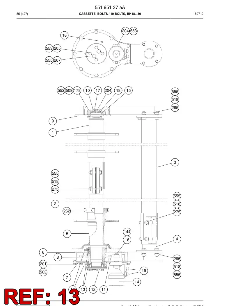 20671498b 206 714 98b Bushing, Bearing - Sandvik Technical Drawing