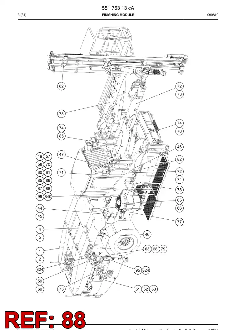 20726408 207 264 08 Sign - Sandvik Technical Drawing