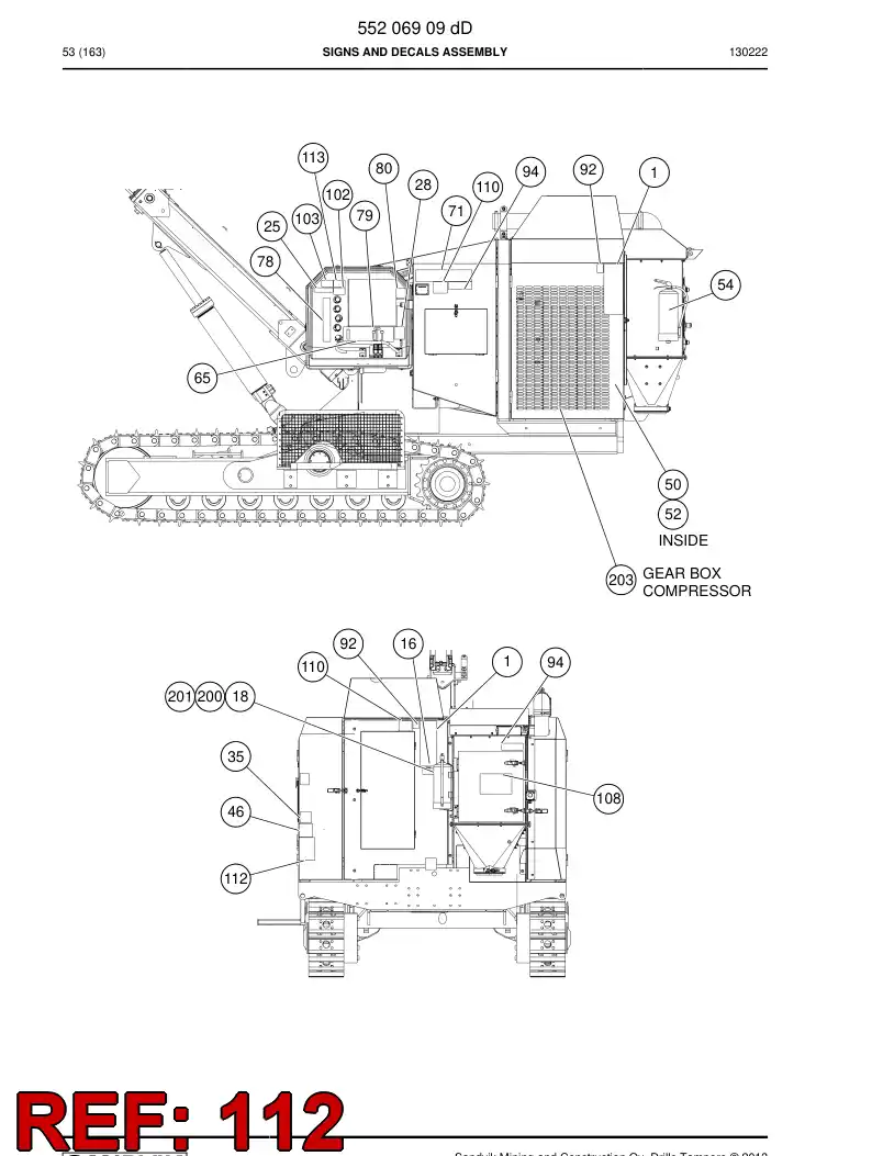 20731108c 207 311 08c Sign - Sandvik Technical Drawing