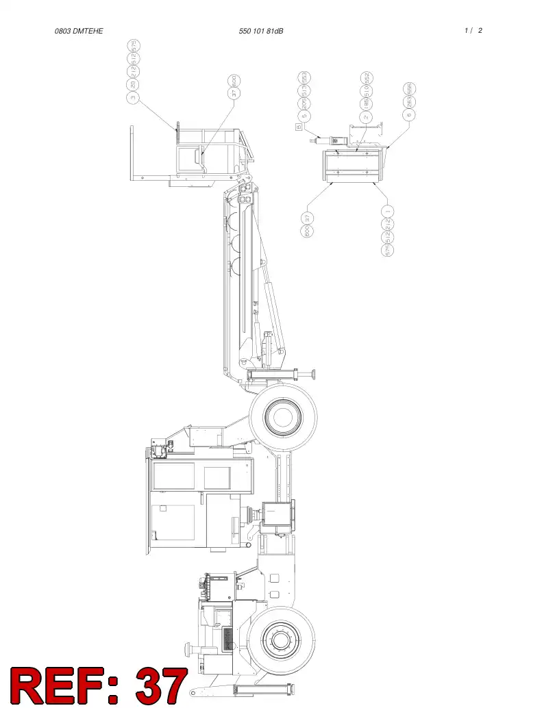 20732098 207 320 98 WARNING ''HIGH PRESSURE'' - Sandvik Technical Drawing