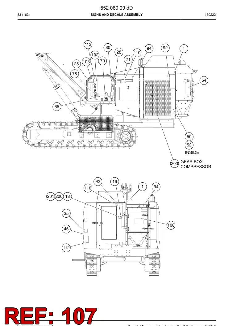 20733128c 207 331 28c Sign - Sandvik Technical Drawing