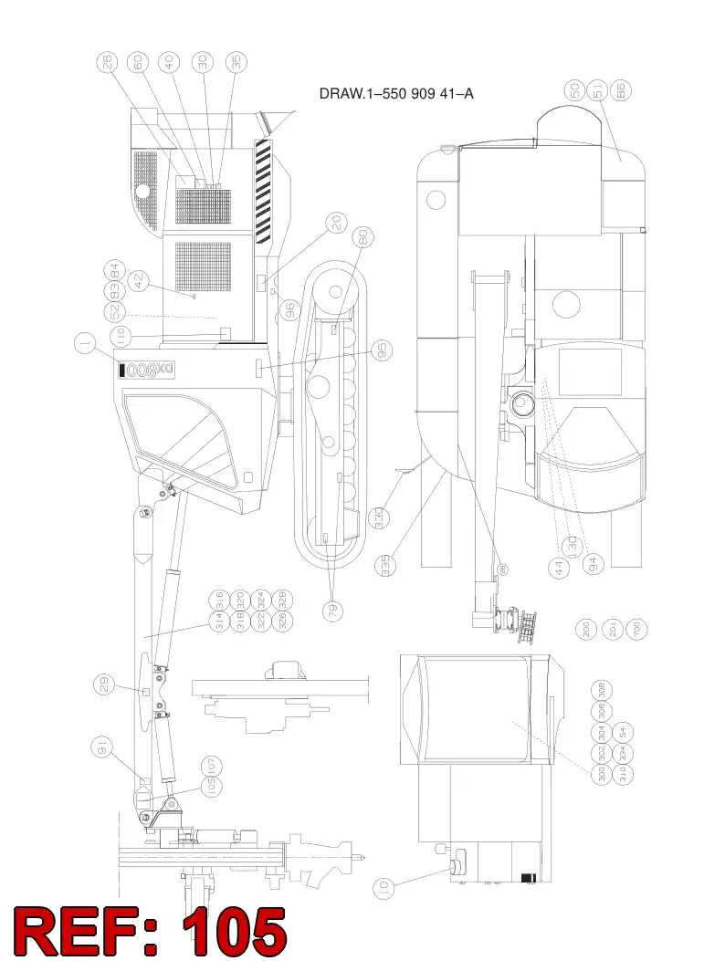 20733948 207 339 48 WARNING ''BOOM'' - Sandvik Technical Drawing