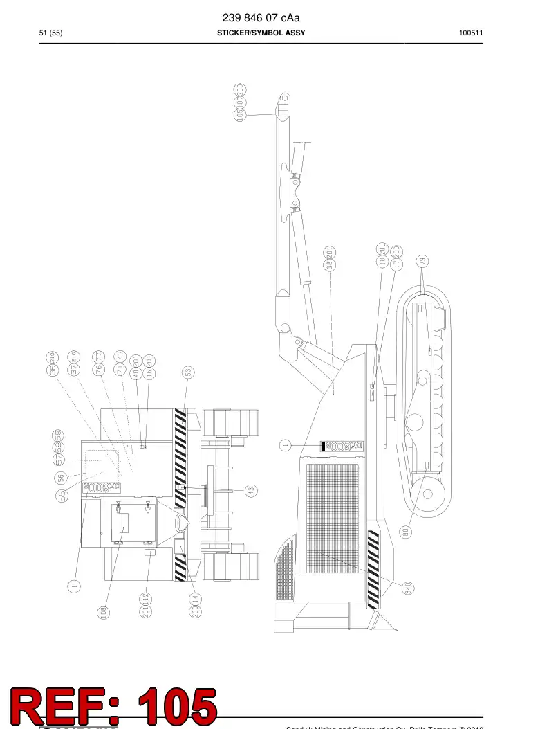 20734008 207 340 08 Sign - Sandvik Technical Drawing