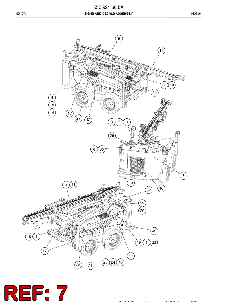 20734958g 207 349 58g Sign - Sandvik Technical Drawing