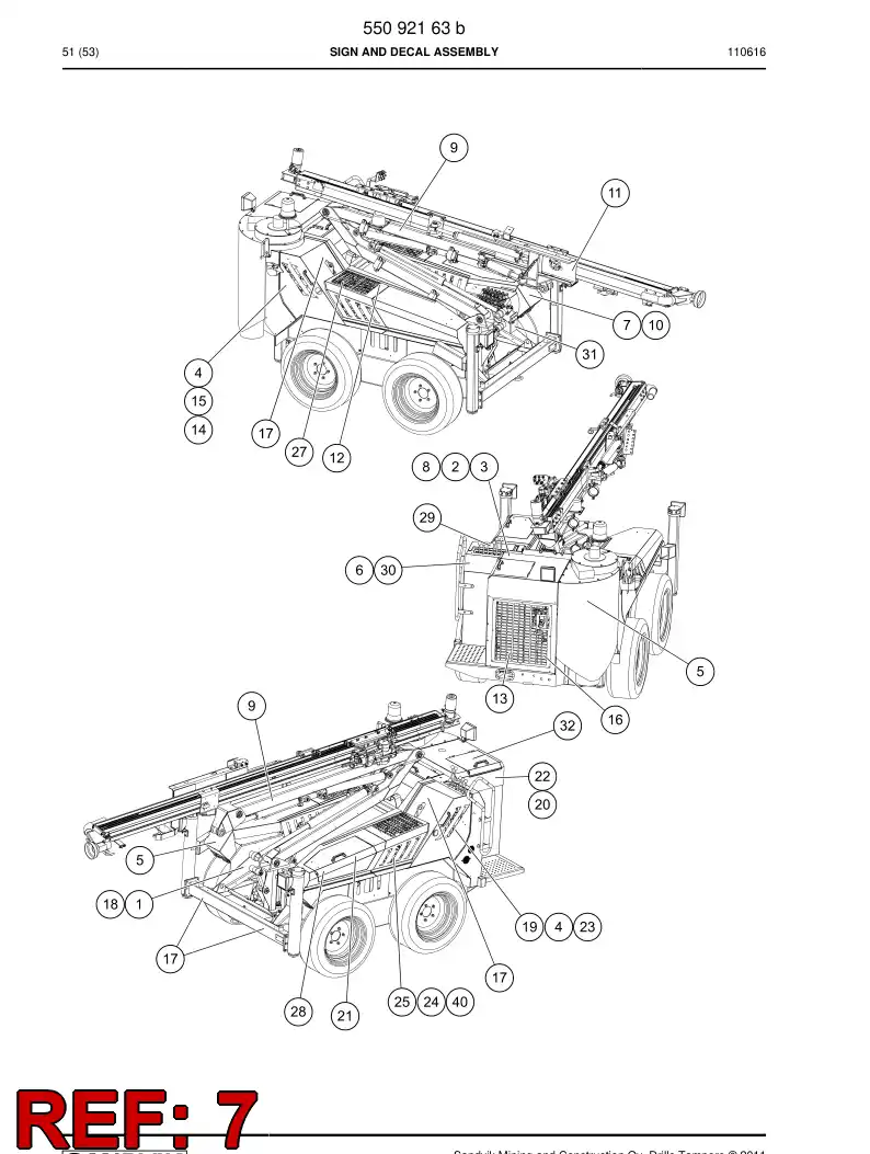 20735278 207 352 78 Sign - Sandvik Technical Drawing