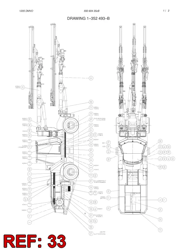 20735688 207 356 88 WARNING ''HYDRAULICS'' - Sandvik Technical Drawing