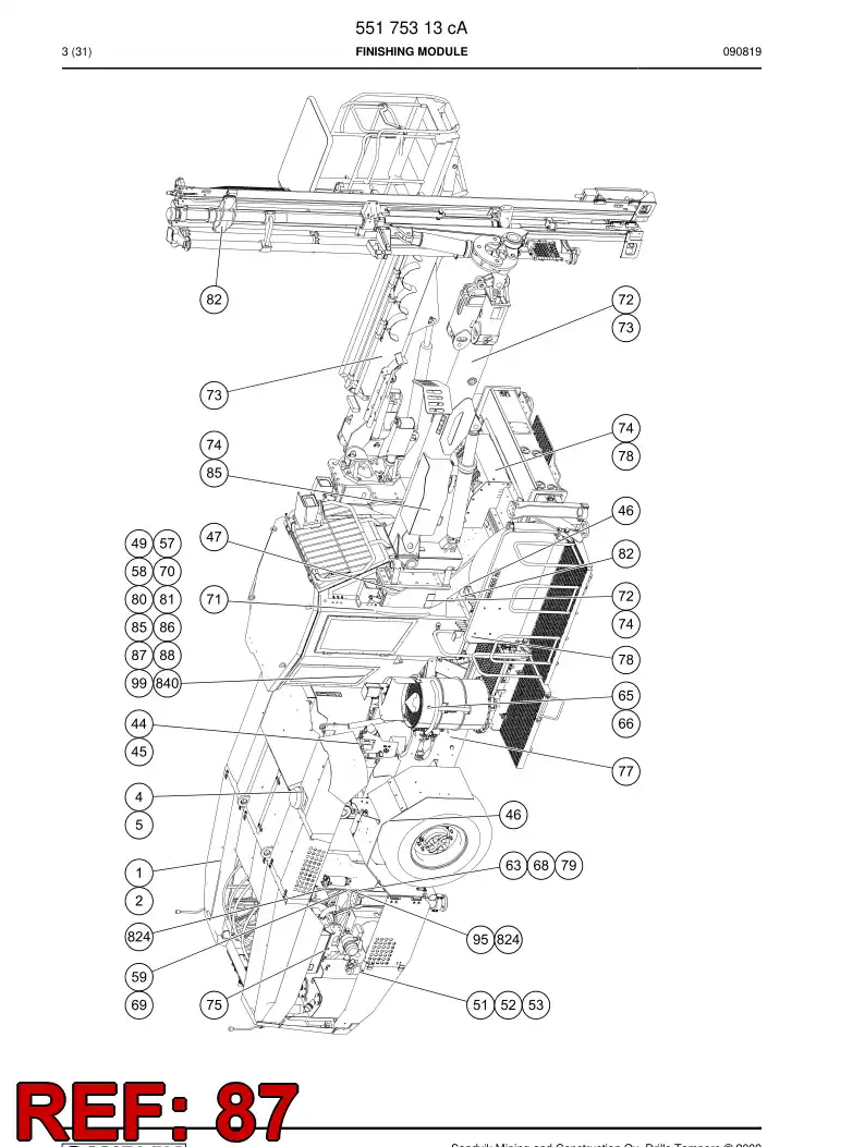 20737448 207 374 48 Sign - Sandvik Technical Drawing