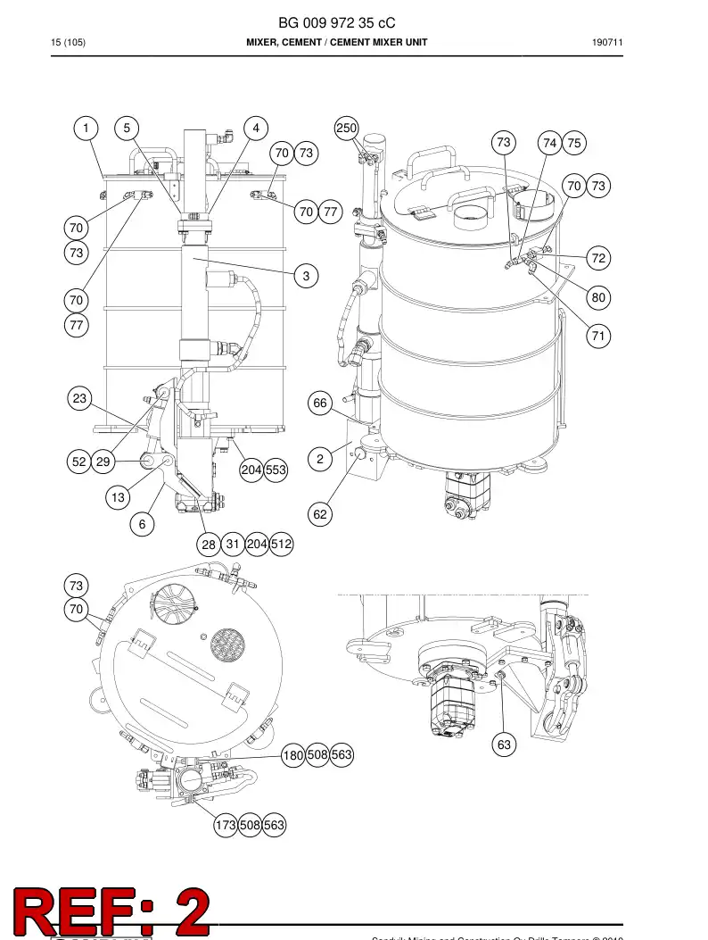 20767708 207 677 08 Bushing - Sandvik Technical Drawing