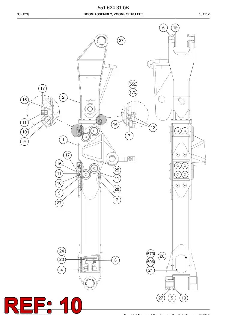 20782568j 207 825 68j Screw, Adjusting - Sandvik Technical Drawing