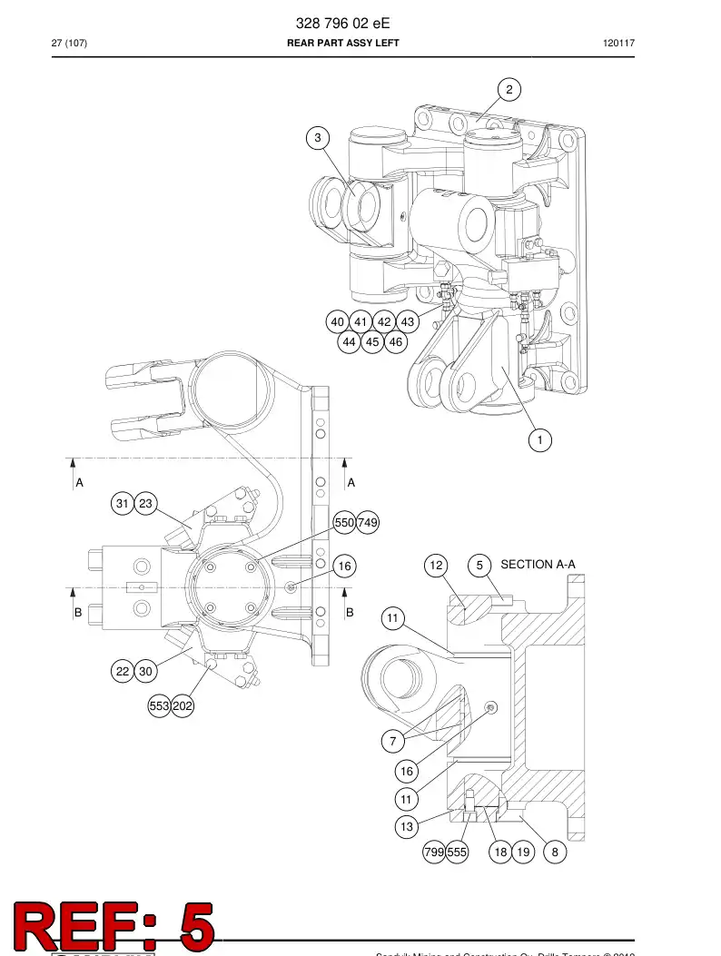 20788108a 207 881 08a SHAFT - Sandvik Technical Drawing