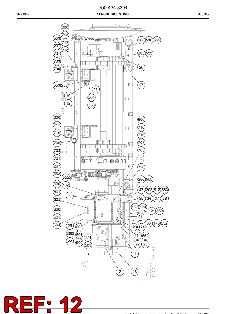 20792468 207 924 68 BRACKET - Sandvik Technical Drawing