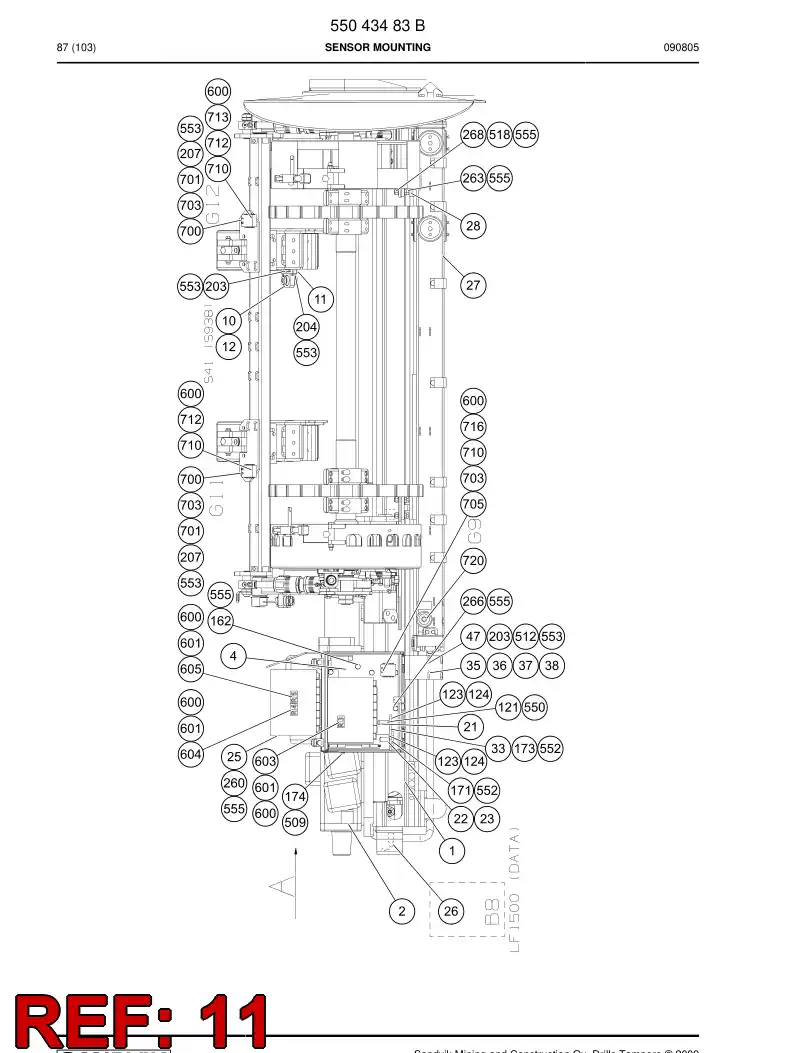 20792598 207 925 98 PLATE - Sandvik Technical Drawing