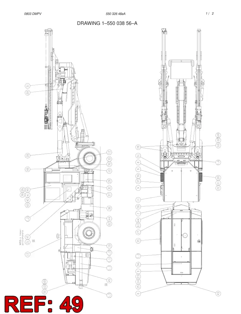 20794108 207 941 08 WARNINGI ''DANGER OF RADITION.'' - Sandvik Technical Drawing