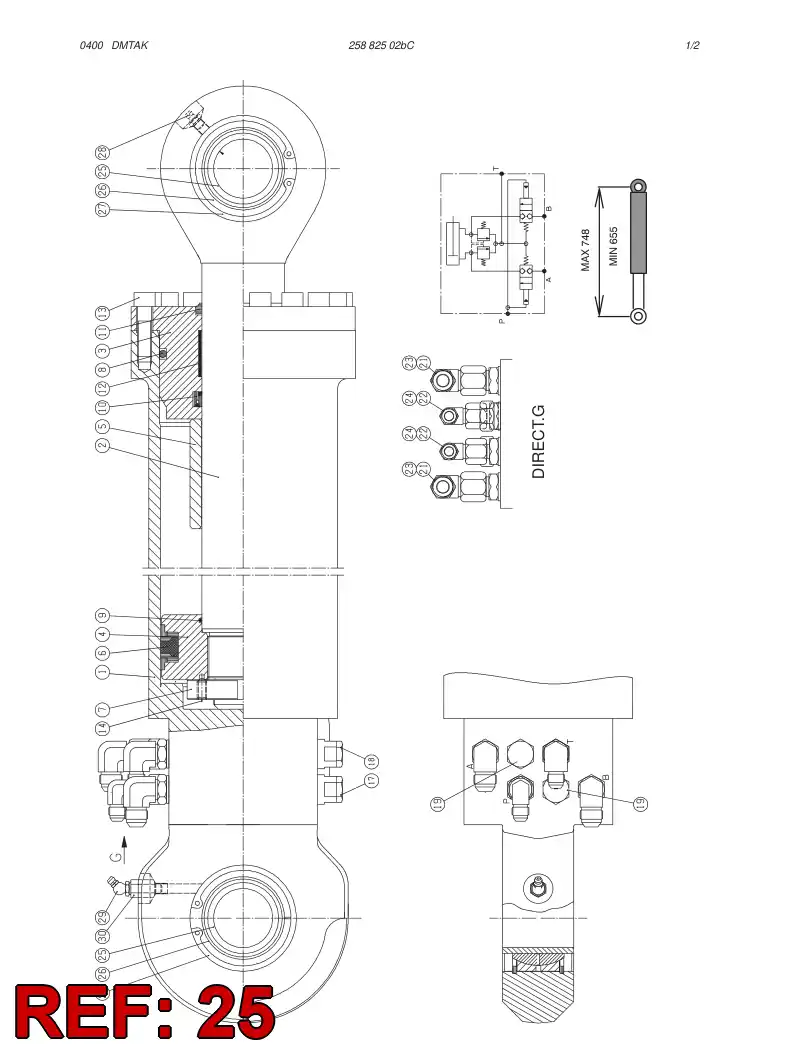 20797408 207 974 08 Bushing, Bearing - Sandvik Technical Drawing