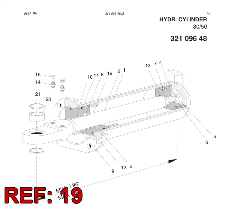 20797818 207 978 18 LIMIT BUSHING - Sandvik Technical Drawing