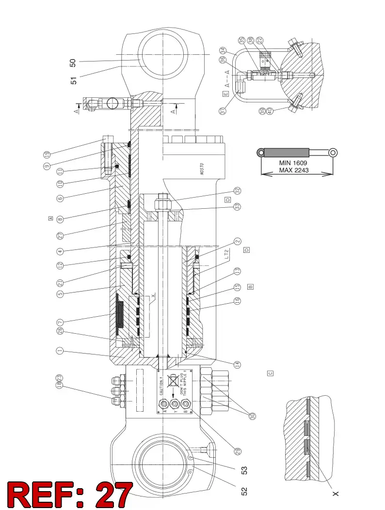 20816233 208 162 33 LIMIT BUSHING - Sandvik Technical Drawing