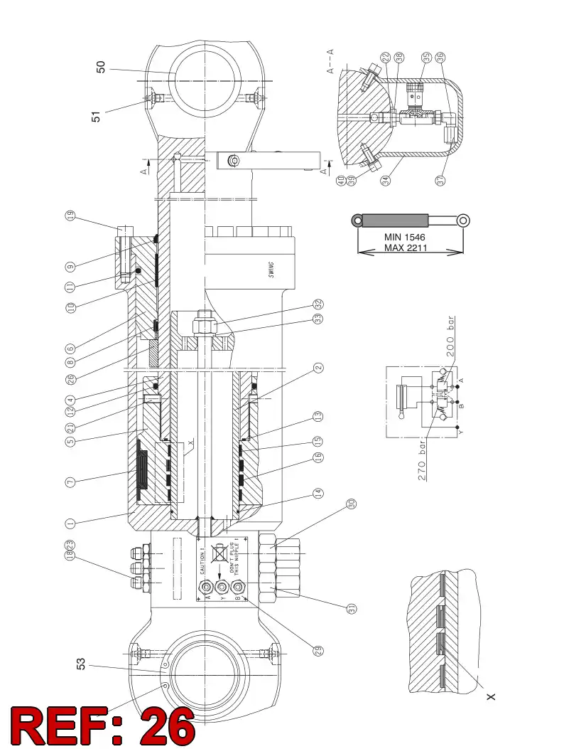 20816236 208 162 36 LIMIT BUSHING - Sandvik Technical Drawing