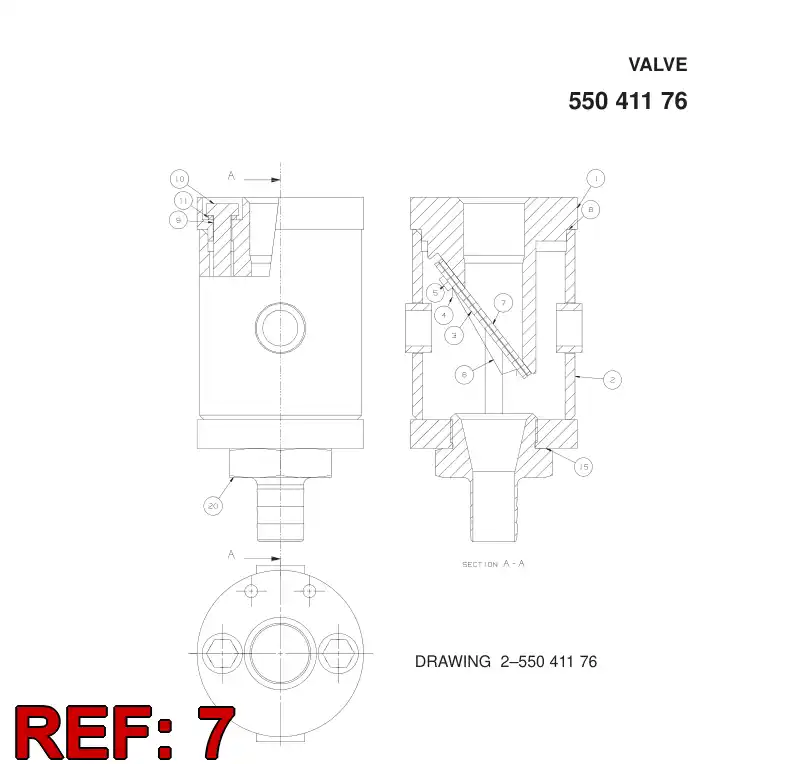 20828158 208 281 58 PLATE - Sandvik Technical Drawing