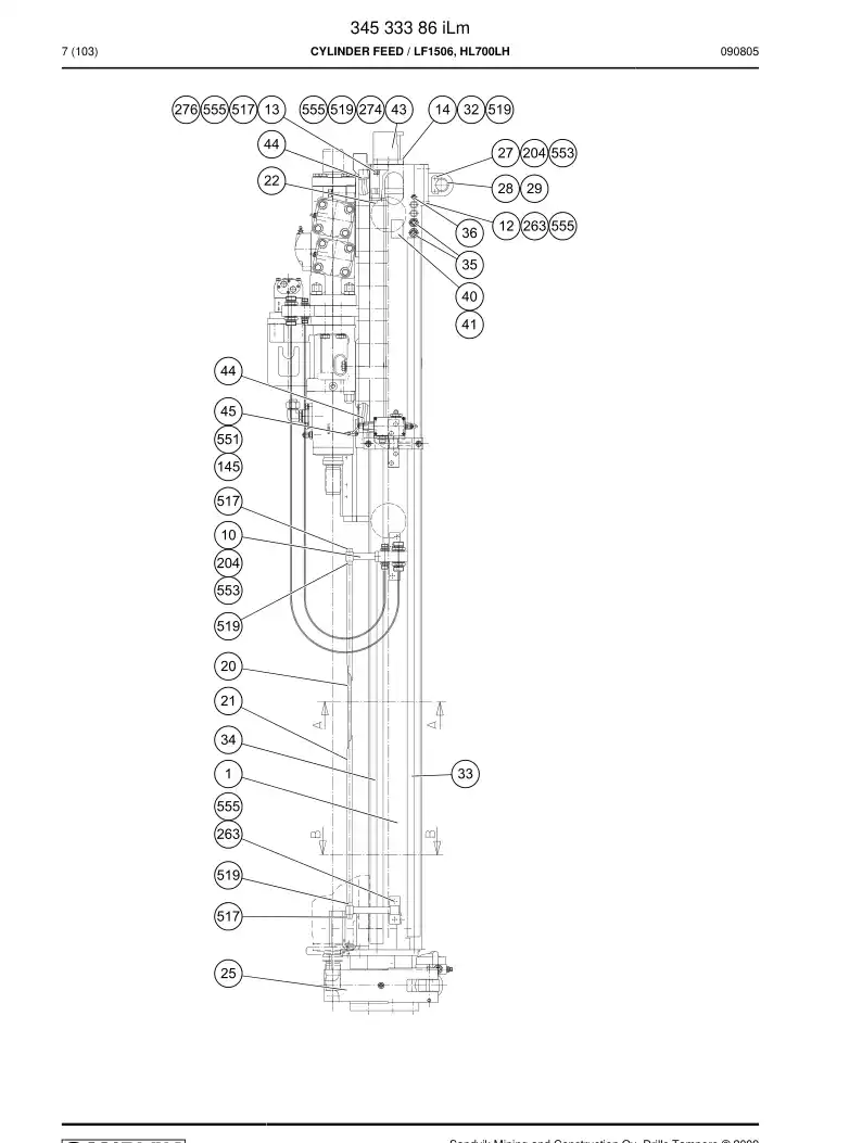 20829037 208 290 37 Slide piece - Sandvik Technical Drawing