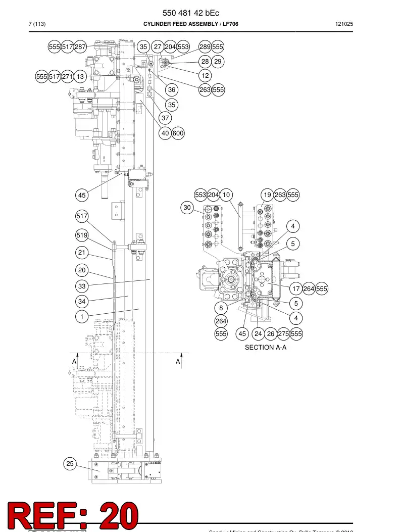 20833395 208 333 95 Bar - Sandvik Technical Drawing